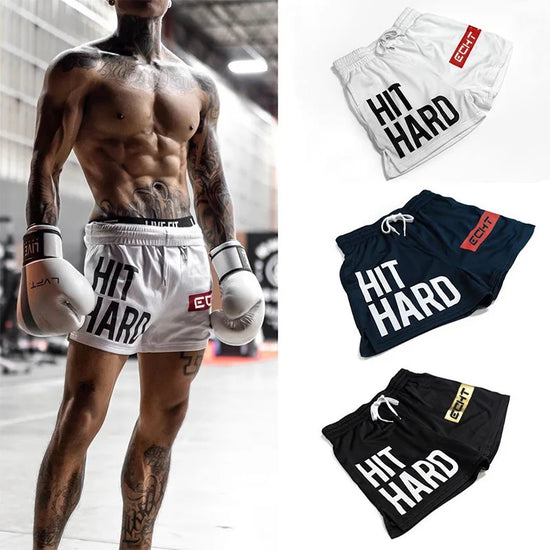 Mens Fashion Shorts Workout Beach Fitness Gym Shorts Men Street Wear Elastic Waist Quick Dry Breathable