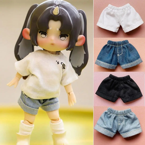 Fashion  Accessories For 1/11OB11 Dolls Dolls Wear Shorts Handmade  Shorts  Clothes  Jeans Shorts