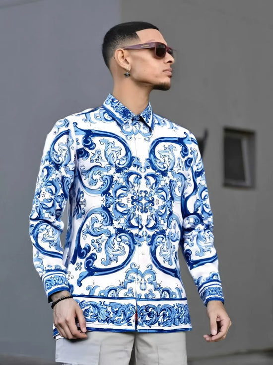 Fashion Men Shirts 2025 Popular European Design Party Style  Men&