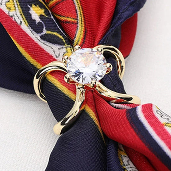 Accessories Gifts Concise Fashion X Shape Metal Brooches for Women Simple Cross Crystal Scarf Clip Bow Buckle Holder Shawls