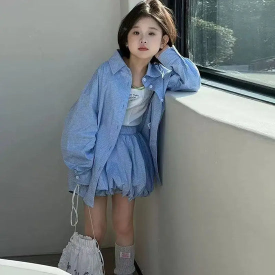 Fashion Baby Girl Clothes Set Shirt+Tutu Skirt 2PCS Kids Teens Child Casual Suit Spring Summer Autumn Outfit Baby Clothes 4-12Y